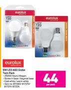 Eurolux 9W LED A60 Globe Twin Pack-Per Pack