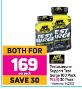 NPL Testosterone Support Test Surge 100 Pack Plus 30 Pack-Both For