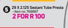 Raleigh 29 x 2.125 Sealant Tube Presta-For 2