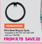Mongoose Wire Bead Bicycle Tyres