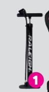 Raleigh Bicycle Workshop Floor Pump-Each