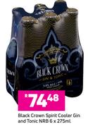 Black Crown Spirit Cooler Gin And Tonic NRB-6 x 275ml