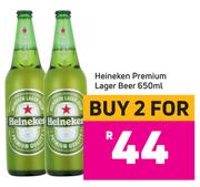 Heineken Premium Lager Beer-For 2 x 650ml