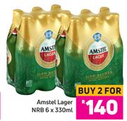 Amstel Lager NRB 6 x 330ml-For 2