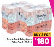 Brutal Fruit Ruby Apple Cider Can-For Any 2 x 6 x 500ml