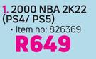 PS4/PS5 2000 NBA 2K22 