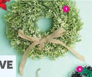 45cm Angel Pine Wreath With Bow-Each