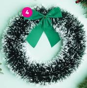 Wreath With Green Bow-Each
