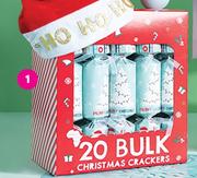 20 Bulk Pack Christmas Crackers-Each