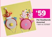 Pet Headbands Assorted-Each