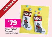 Meow/Woof Stocking-Each