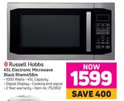 Russell Hobbs 45L Electronic Microwave Black RHEM45BM
