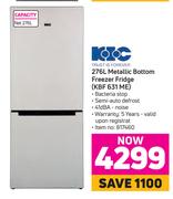 KIC 276L Metallic Bottom Freezer Fridge KBF 631 ME
