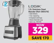 Logik 1.5L Stainless Steel Blender RSH-080476