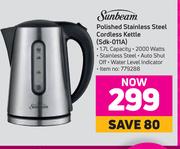 Sunbeam Polished Stainless Steel Cordless Kettle SDK-011A