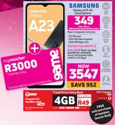 Samsung Galaxy A23 4G Smartphone- On 1GB Red Top Up Core More Data