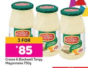 Crosse & Blackwell Tangy Mayonnaise-For 3 x 750g