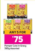 Pamper Cuts In Gravy Assorted-For Any 5 x 385g