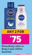 Nivea Body Lotion Or Body Cream Assorted-For Any 2 x 400ml