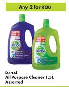 Dettol All Purpose Cleaner Assorted-For Any 2 x 1.5L