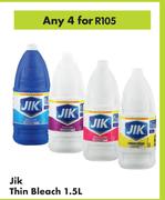 Jik Thin Bleach-For Any 4 x 1.5L