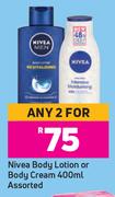 Nivea Body Lotion Or Body Cream Assorted-For Any 2 x 400ml