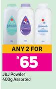 J&J Powder Assorted-For Any 2 x 400g