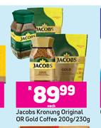 Jacobs Kronung Original Or Gold Coffee-200g/ 230g Each