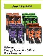 Reboost Energy Drink Assorted-For 4 x 4 x 500ml