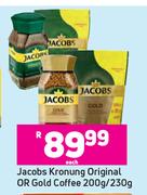 Jacobs Kronung Original Or Gold Coffee-200g/ 230g Each