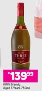 KWV Brandy Aged 3 Years-750ml
