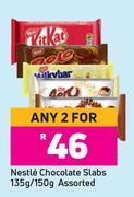 Nestle Chocolate Slabs Assorted-For Any 2 x 135g/150g