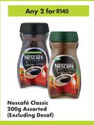 Nescafe Classic Assorted (Excludung Decaf)-For Any 2 x 200g
