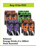 Reboost Energy Drink Assorted-For Any 4 x 4 x 500ml