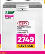 Defy 195L Chest Freezer (White)