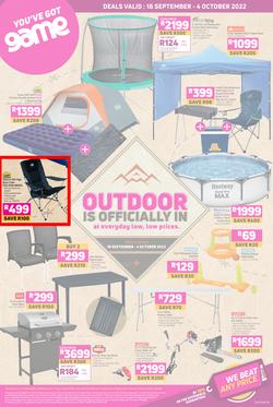 Game : Outdoor Is Officially In At Everyday Low, Low Prices (18 September - 04 October 2022), page 1