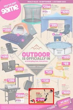 Game : Outdoor Is Officially In At Everyday Low, Low Prices (18 September - 04 October 2022), page 1