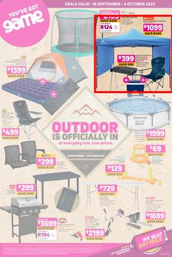 Game : Outdoor Is Officially In At Everyday Low, Low Prices (18 September - 04 October 2022), page 1