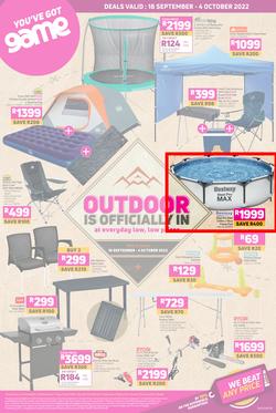 Game : Outdoor Is Officially In At Everyday Low, Low Prices (18 September - 04 October 2022), page 1