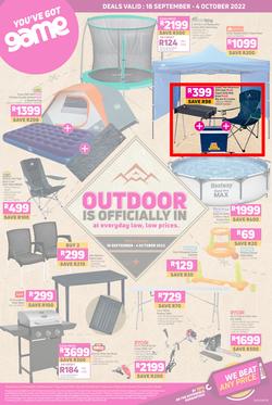 Game : Outdoor Is Officially In At Everyday Low, Low Prices (18 September - 04 October 2022), page 1