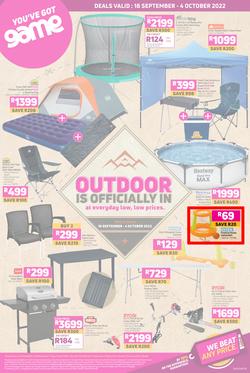 Game : Outdoor Is Officially In At Everyday Low, Low Prices (18 September - 04 October 2022), page 1