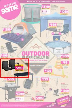 Game : Outdoor Is Officially In At Everyday Low, Low Prices (18 September - 04 October 2022), page 1