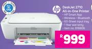 HP Deskjet 2710 All In One Printer