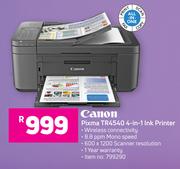 Canon Pixma TR4540 4 In 1 Ink Printer