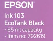Epson Ink 103 Eco Tank Black-Each
