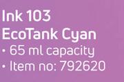 Epson Ink 103 Eco Tank Cyan-Each
