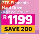 WD 2TB Elements Hard Drive 