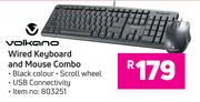 Volkano Wired Keyboard & Mouse Combo