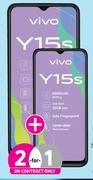 2 x Vivo Y15s 4G Smartphone-On Red Flexi 130 + On Promo 70