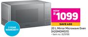 Hisense 20L Mirror Microwave Oven H20MOMS11